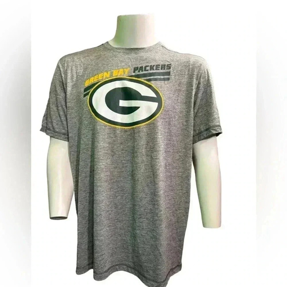 Majestic Green Bay Packers Evolution Men's XL Gray Polyester Tee Shirt - Picture 1 of 5